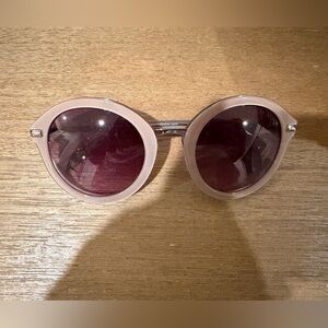 Ted Baker Round Pink Frame Sunglasses with Dark Gradient Lenses
